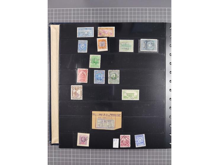 1872/1939, kleiner Bestand mit ca. 80 Briefen, Karten und GSK sowie vielen losen Marken und Briefstücken mit Schiffspoststemp