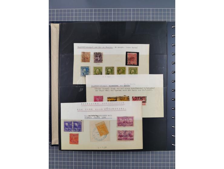 1872/1939, kleiner Bestand mit ca. 80 Briefen, Karten und GSK sowie vielen losen Marken und Briefstücken mit Schiffspoststemp