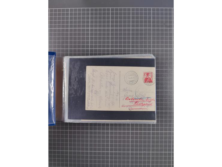 1829/1970 (ca.), interessanter Bestand mit über 100 Briefen, Karten und Ganzsachen inkl. Belege mit handschriftlichen Leitver