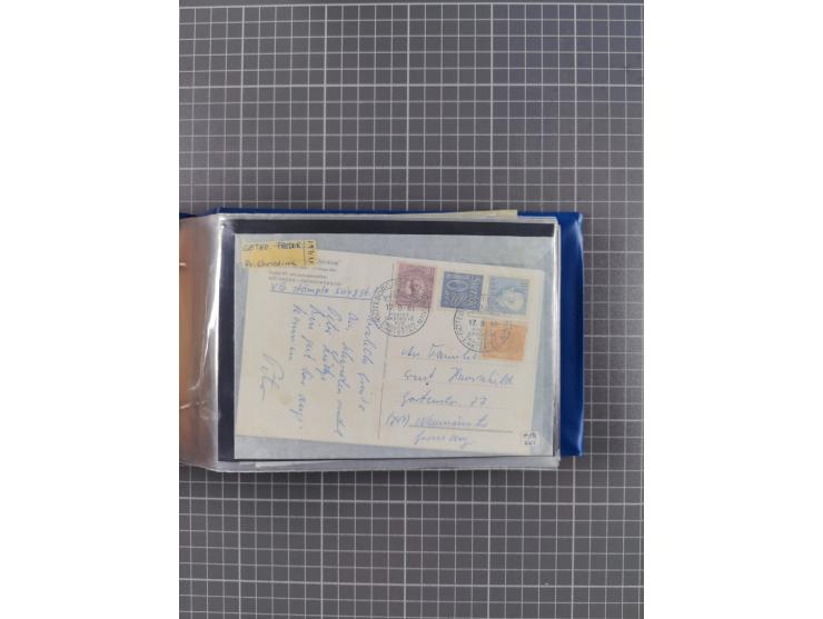 1829/1970 (ca.), interessanter Bestand mit über 100 Briefen, Karten und Ganzsachen inkl. Belege mit handschriftlichen Leitver