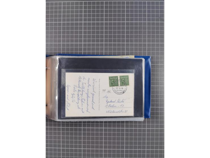 1829/1970 (ca.), interessanter Bestand mit über 100 Briefen, Karten und Ganzsachen inkl. Belege mit handschriftlichen Leitver