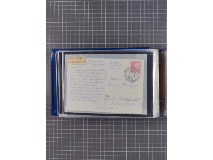 1829/1970 (ca.), interessanter Bestand mit über 100 Briefen, Karten und Ganzsachen inkl. Belege mit handschriftlichen Leitver