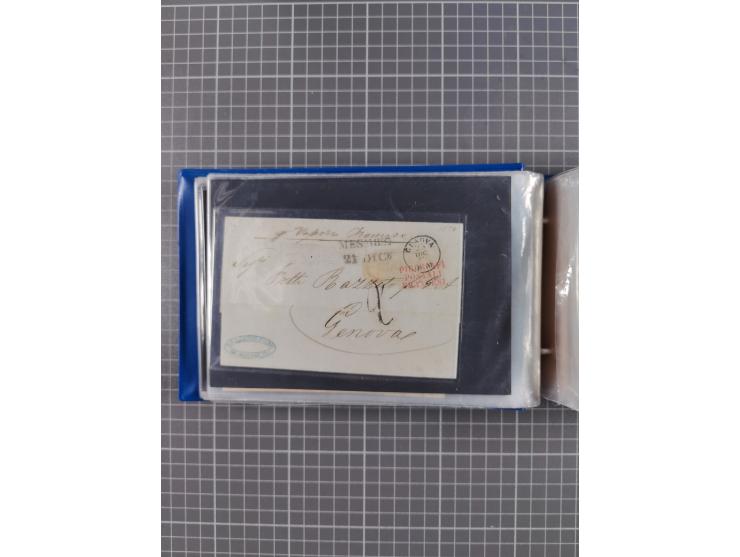 1829/1970 (ca.), interessanter Bestand mit über 100 Briefen, Karten und Ganzsachen inkl. Belege mit handschriftlichen Leitver