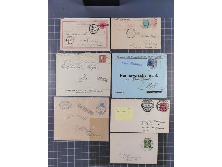 1829/1970 (ca.), interessanter Bestand mit über 100 Briefen, Karten und Ganzsachen inkl. Belege mit handschriftlichen Leitver