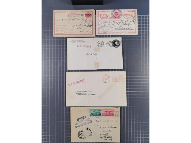 1829/1970 (ca.), interessanter Bestand mit über 100 Briefen, Karten und Ganzsachen inkl. Belege mit handschriftlichen Leitver