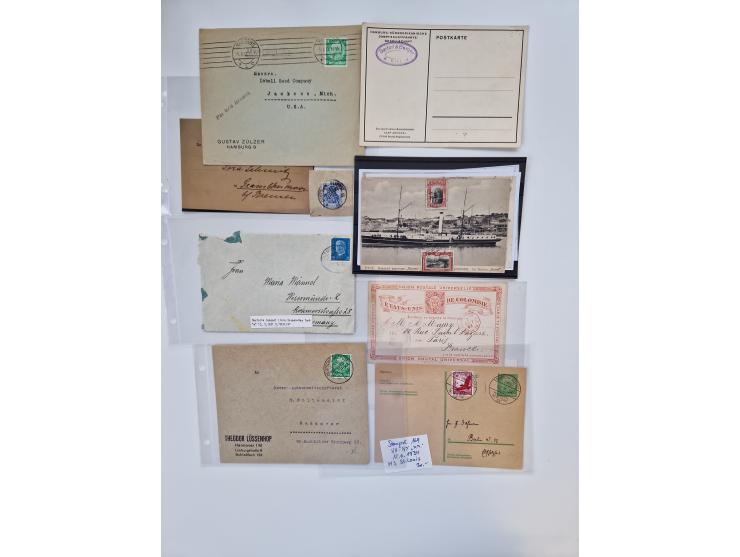 1893/1945 (ca.), interessanter Bestand mit ca. 100 Briefen, Karten und GSK mit Schwerpunkt bis in die 1930er-Jahre. Dabei u.a