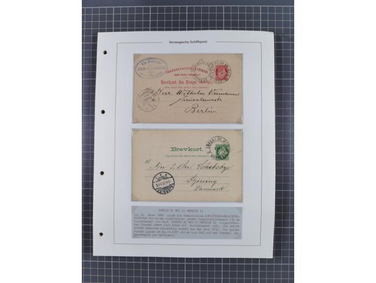 NORWEGEN: 1838/1980 (ca.), umfangreiche Sammlung “Norwegische Schiffspost” mit ca. fast 700 Briefen, Karten und GSK bis ca. 1