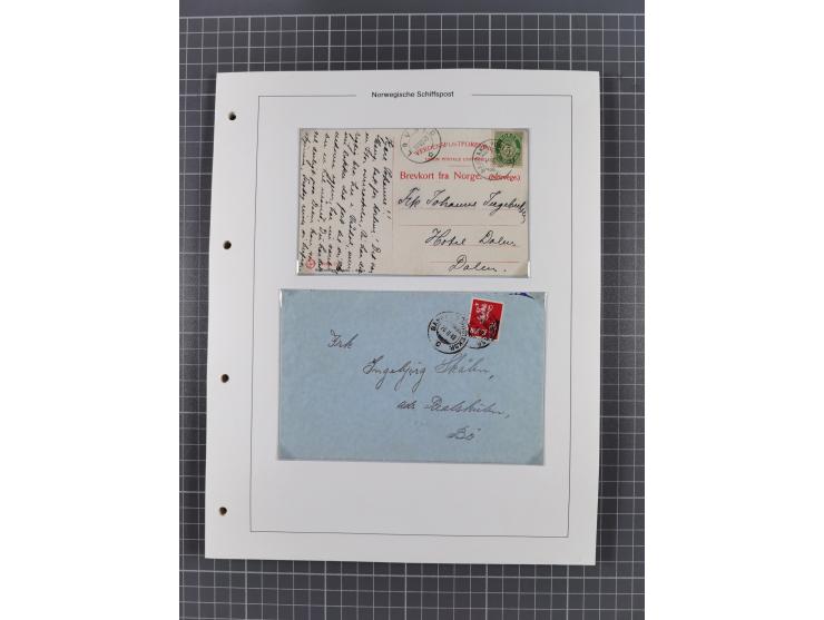 NORWEGEN: 1838/1980 (ca.), umfangreiche Sammlung “Norwegische Schiffspost” mit ca. fast 700 Briefen, Karten und GSK bis ca. 1