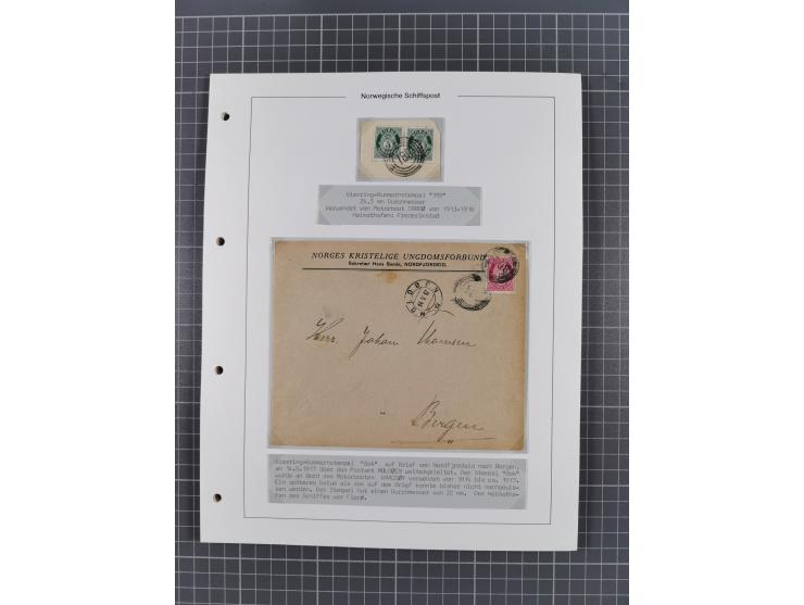 NORWEGEN: 1838/1980 (ca.), umfangreiche Sammlung “Norwegische Schiffspost” mit ca. fast 700 Briefen, Karten und GSK bis ca. 1