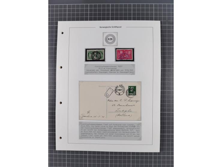 NORWEGEN: 1838/1980 (ca.), umfangreiche Sammlung “Norwegische Schiffspost” mit ca. fast 700 Briefen, Karten und GSK bis ca. 1