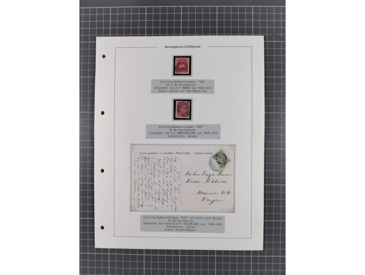 NORWEGEN: 1838/1980 (ca.), umfangreiche Sammlung “Norwegische Schiffspost” mit ca. fast 700 Briefen, Karten und GSK bis ca. 1