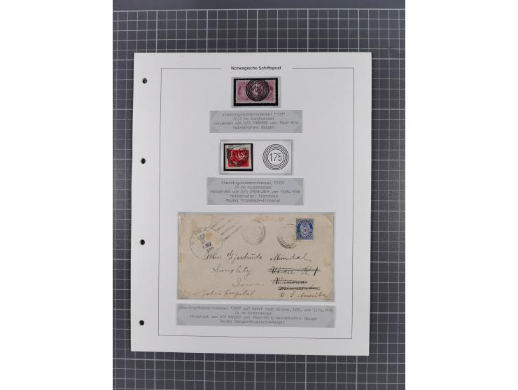 NORWEGEN: 1838/1980 (ca.), umfangreiche Sammlung “Norwegische Schiffspost” mit ca. fast 700 Briefen, Karten und GSK bis ca. 1