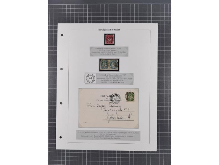 NORWEGEN: 1838/1980 (ca.), umfangreiche Sammlung “Norwegische Schiffspost” mit ca. fast 700 Briefen, Karten und GSK bis ca. 1