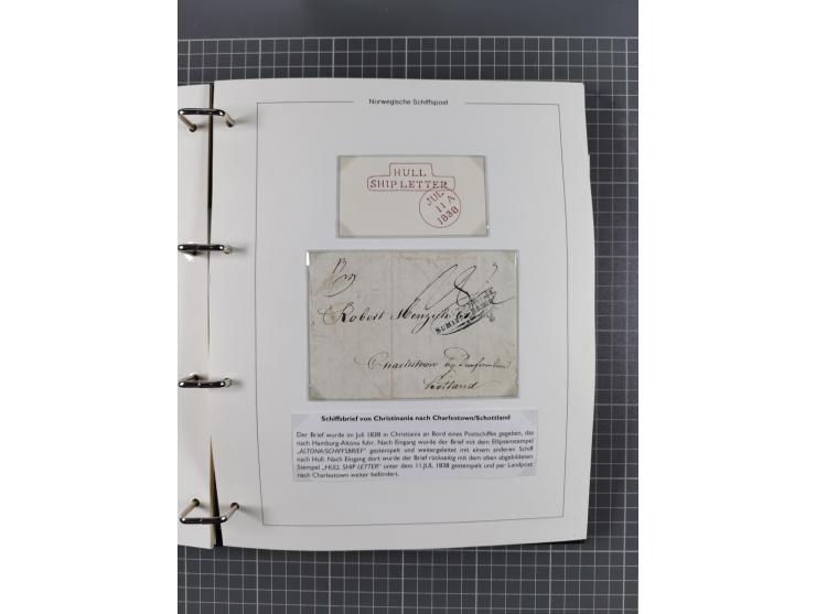 NORWEGEN: 1838/1980 (ca.), umfangreiche Sammlung “Norwegische Schiffspost” mit ca. fast 700 Briefen, Karten und GSK bis ca. 1