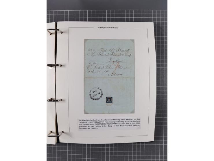 NORWEGEN: 1838/1980 (ca.), umfangreiche Sammlung “Norwegische Schiffspost” mit ca. fast 700 Briefen, Karten und GSK bis ca. 1