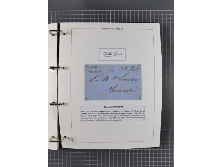 NORWEGEN: 1838/1980 (ca.), umfangreiche Sammlung “Norwegische Schiffspost” mit ca. fast 700 Briefen, Karten und GSK bis ca. 1