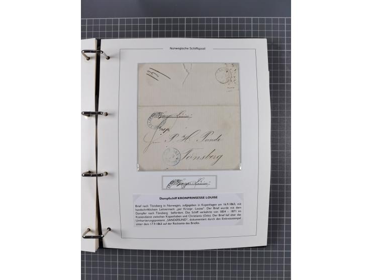 NORWEGEN: 1838/1980 (ca.), umfangreiche Sammlung “Norwegische Schiffspost” mit ca. fast 700 Briefen, Karten und GSK bis ca. 1
