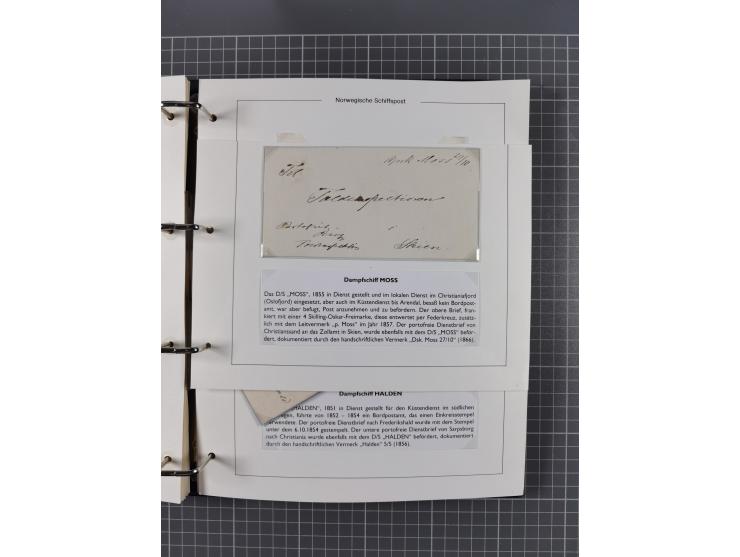 NORWEGEN: 1838/1980 (ca.), umfangreiche Sammlung “Norwegische Schiffspost” mit ca. fast 700 Briefen, Karten und GSK bis ca. 1