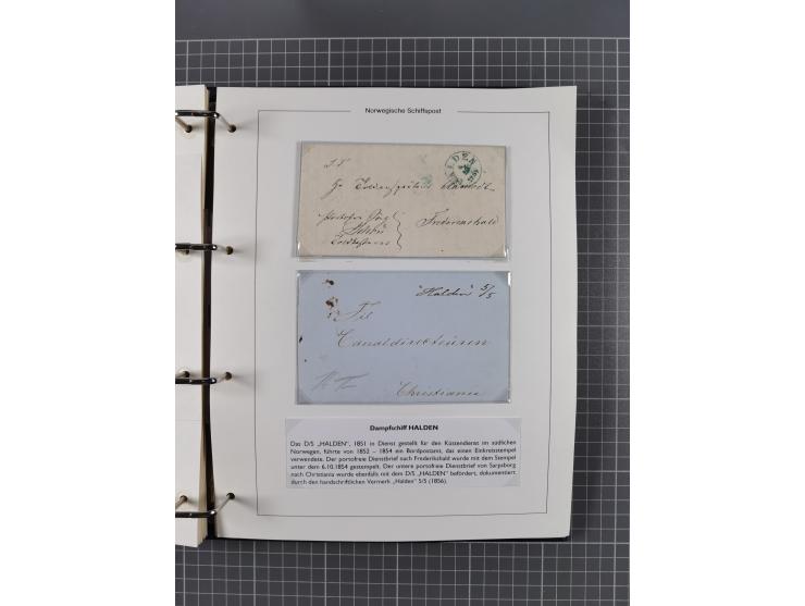 NORWEGEN: 1838/1980 (ca.), umfangreiche Sammlung “Norwegische Schiffspost” mit ca. fast 700 Briefen, Karten und GSK bis ca. 1