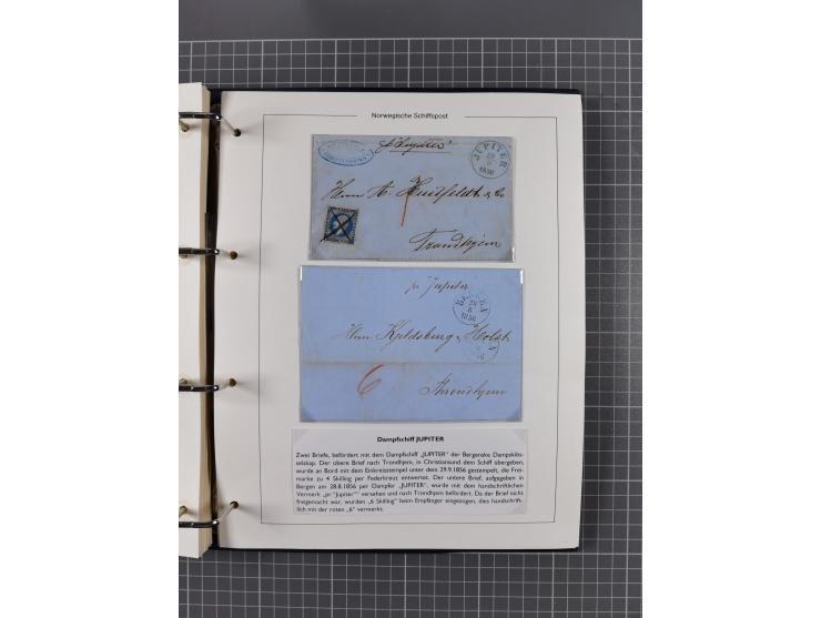 NORWEGEN: 1838/1980 (ca.), umfangreiche Sammlung “Norwegische Schiffspost” mit ca. fast 700 Briefen, Karten und GSK bis ca. 1