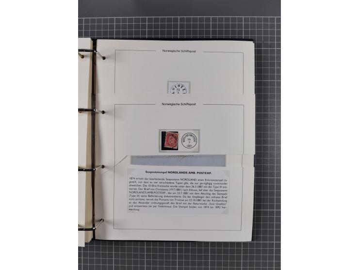 NORWEGEN: 1838/1980 (ca.), umfangreiche Sammlung “Norwegische Schiffspost” mit ca. fast 700 Briefen, Karten und GSK bis ca. 1