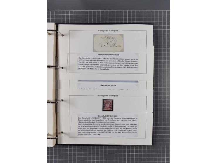 NORWEGEN: 1838/1980 (ca.), umfangreiche Sammlung “Norwegische Schiffspost” mit ca. fast 700 Briefen, Karten und GSK bis ca. 1