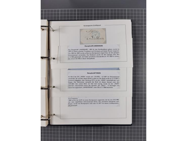 NORWEGEN: 1838/1980 (ca.), umfangreiche Sammlung “Norwegische Schiffspost” mit ca. fast 700 Briefen, Karten und GSK bis ca. 1