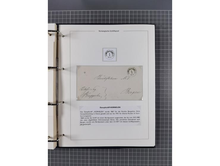 NORWEGEN: 1838/1980 (ca.), umfangreiche Sammlung “Norwegische Schiffspost” mit ca. fast 700 Briefen, Karten und GSK bis ca. 1