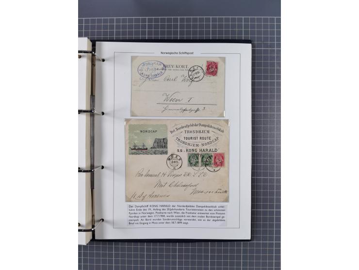 NORWEGEN: 1838/1980 (ca.), umfangreiche Sammlung “Norwegische Schiffspost” mit ca. fast 700 Briefen, Karten und GSK bis ca. 1