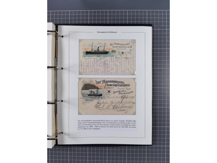 NORWEGEN: 1838/1980 (ca.), umfangreiche Sammlung “Norwegische Schiffspost” mit ca. fast 700 Briefen, Karten und GSK bis ca. 1