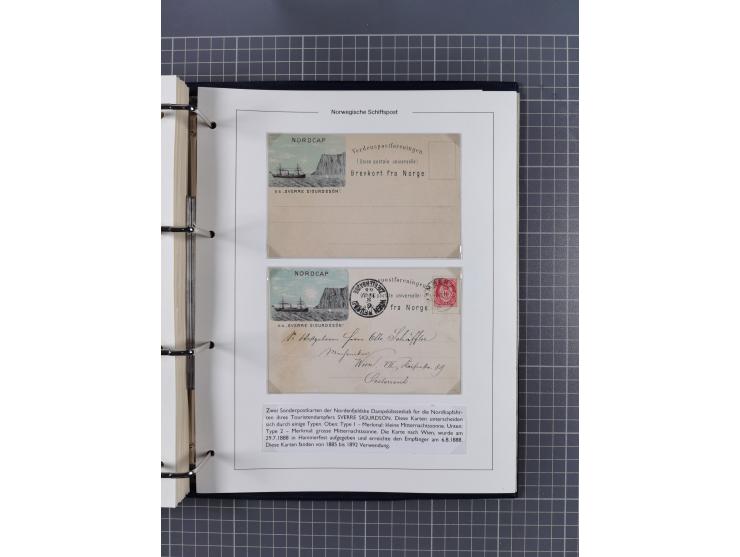 NORWEGEN: 1838/1980 (ca.), umfangreiche Sammlung “Norwegische Schiffspost” mit ca. fast 700 Briefen, Karten und GSK bis ca. 1