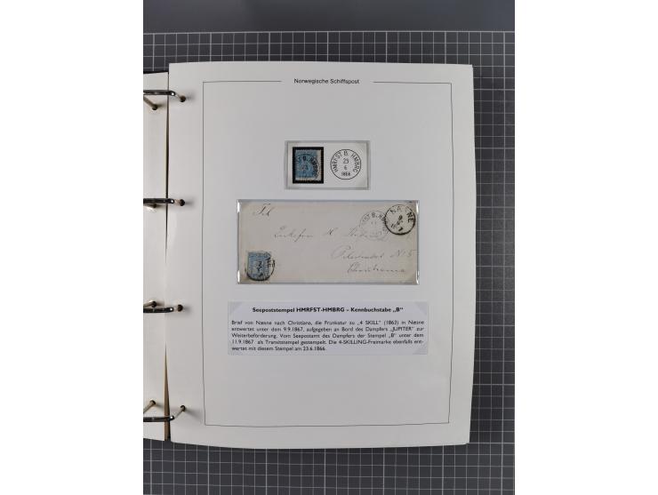 NORWEGEN: 1838/1980 (ca.), umfangreiche Sammlung “Norwegische Schiffspost” mit ca. fast 700 Briefen, Karten und GSK bis ca. 1