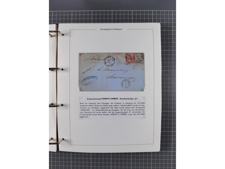 NORWEGEN: 1838/1980 (ca.), umfangreiche Sammlung “Norwegische Schiffspost” mit ca. fast 700 Briefen, Karten und GSK bis ca. 1