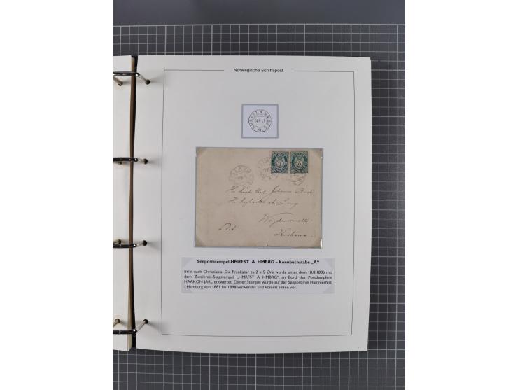 NORWEGEN: 1838/1980 (ca.), umfangreiche Sammlung “Norwegische Schiffspost” mit ca. fast 700 Briefen, Karten und GSK bis ca. 1