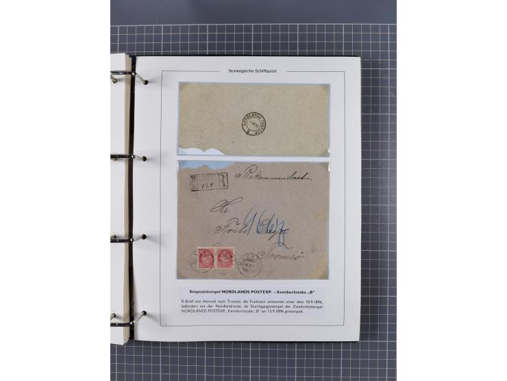 NORWEGEN: 1838/1980 (ca.), umfangreiche Sammlung “Norwegische Schiffspost” mit ca. fast 700 Briefen, Karten und GSK bis ca. 1