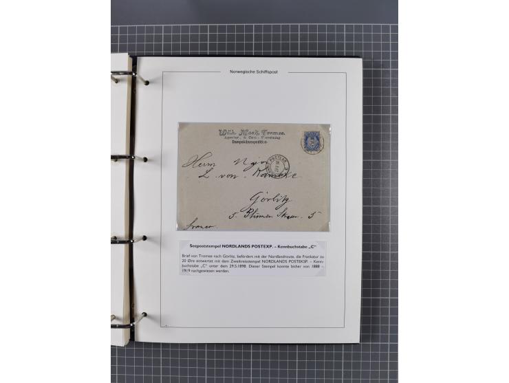 NORWEGEN: 1838/1980 (ca.), umfangreiche Sammlung “Norwegische Schiffspost” mit ca. fast 700 Briefen, Karten und GSK bis ca. 1