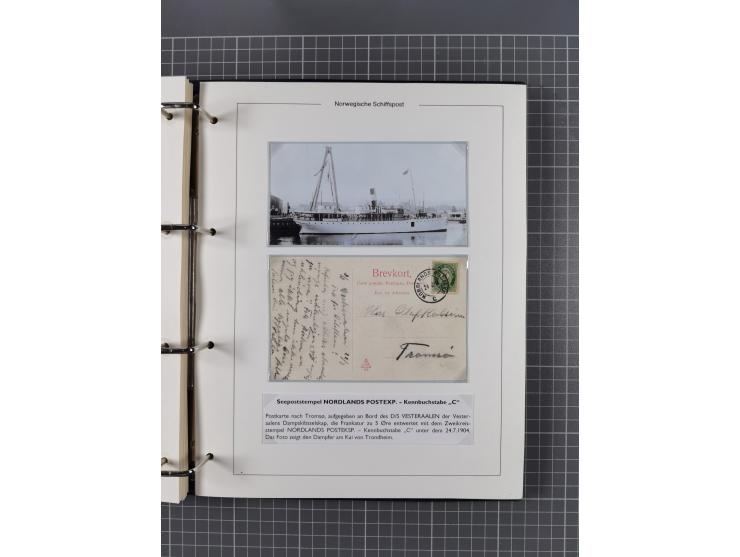 NORWEGEN: 1838/1980 (ca.), umfangreiche Sammlung “Norwegische Schiffspost” mit ca. fast 700 Briefen, Karten und GSK bis ca. 1