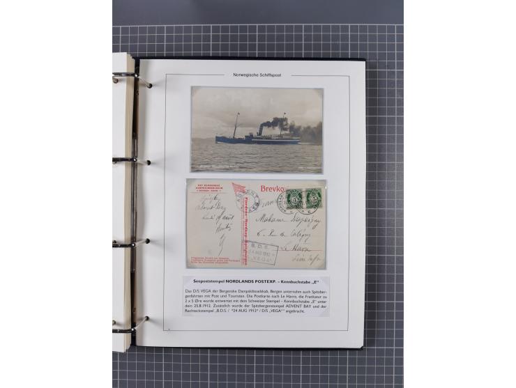 NORWEGEN: 1838/1980 (ca.), umfangreiche Sammlung “Norwegische Schiffspost” mit ca. fast 700 Briefen, Karten und GSK bis ca. 1