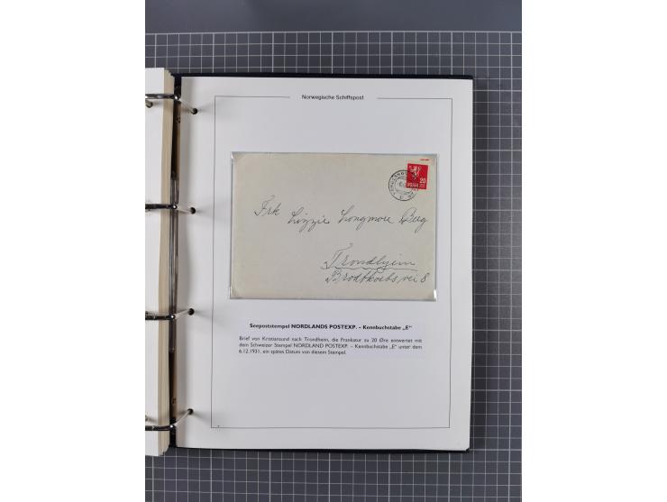 NORWEGEN: 1838/1980 (ca.), umfangreiche Sammlung “Norwegische Schiffspost” mit ca. fast 700 Briefen, Karten und GSK bis ca. 1