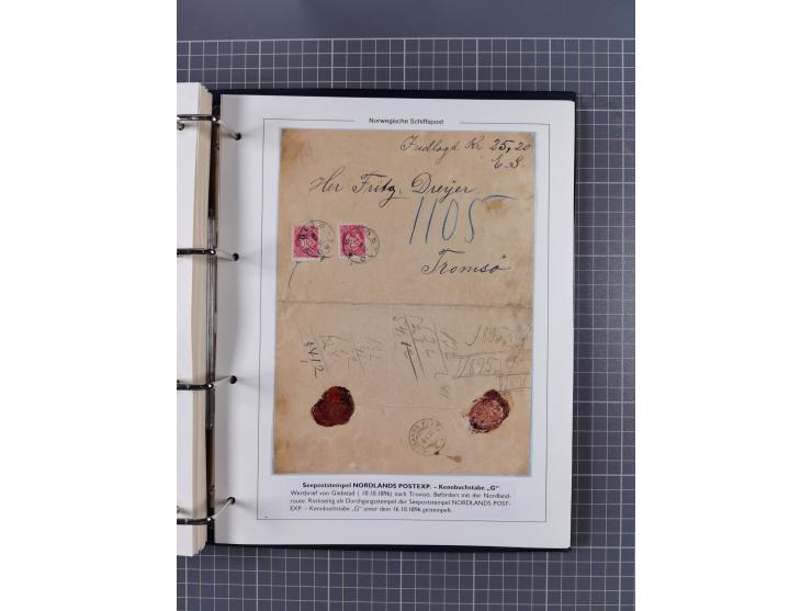 NORWEGEN: 1838/1980 (ca.), umfangreiche Sammlung “Norwegische Schiffspost” mit ca. fast 700 Briefen, Karten und GSK bis ca. 1