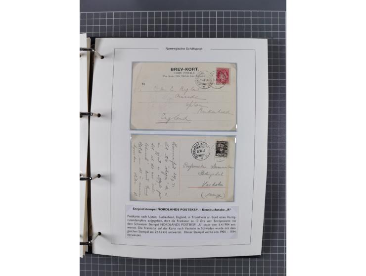 NORWEGEN: 1838/1980 (ca.), umfangreiche Sammlung “Norwegische Schiffspost” mit ca. fast 700 Briefen, Karten und GSK bis ca. 1