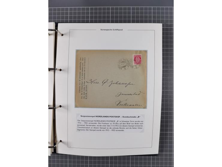 NORWEGEN: 1838/1980 (ca.), umfangreiche Sammlung “Norwegische Schiffspost” mit ca. fast 700 Briefen, Karten und GSK bis ca. 1