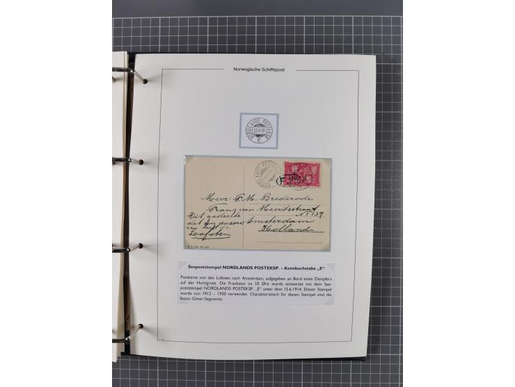 NORWEGEN: 1838/1980 (ca.), umfangreiche Sammlung “Norwegische Schiffspost” mit ca. fast 700 Briefen, Karten und GSK bis ca. 1