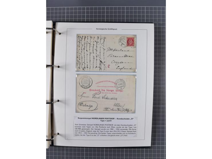 NORWEGEN: 1838/1980 (ca.), umfangreiche Sammlung “Norwegische Schiffspost” mit ca. fast 700 Briefen, Karten und GSK bis ca. 1