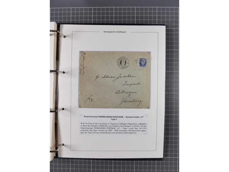 NORWEGEN: 1838/1980 (ca.), umfangreiche Sammlung “Norwegische Schiffspost” mit ca. fast 700 Briefen, Karten und GSK bis ca. 1