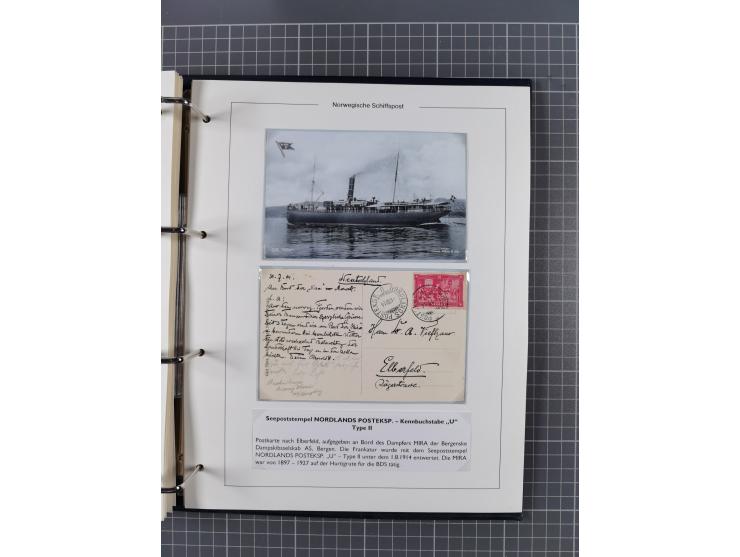 NORWEGEN: 1838/1980 (ca.), umfangreiche Sammlung “Norwegische Schiffspost” mit ca. fast 700 Briefen, Karten und GSK bis ca. 1