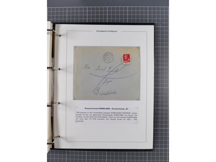 NORWEGEN: 1838/1980 (ca.), umfangreiche Sammlung “Norwegische Schiffspost” mit ca. fast 700 Briefen, Karten und GSK bis ca. 1