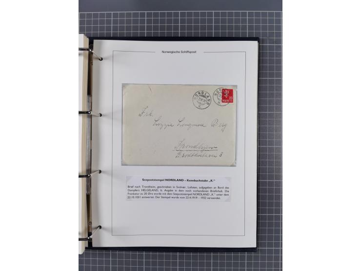 NORWEGEN: 1838/1980 (ca.), umfangreiche Sammlung “Norwegische Schiffspost” mit ca. fast 700 Briefen, Karten und GSK bis ca. 1