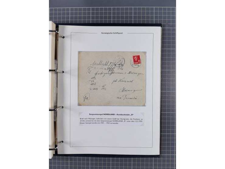 NORWEGEN: 1838/1980 (ca.), umfangreiche Sammlung “Norwegische Schiffspost” mit ca. fast 700 Briefen, Karten und GSK bis ca. 1