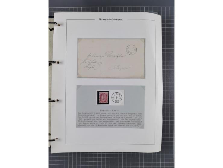 NORWEGEN: 1838/1980 (ca.), umfangreiche Sammlung “Norwegische Schiffspost” mit ca. fast 700 Briefen, Karten und GSK bis ca. 1